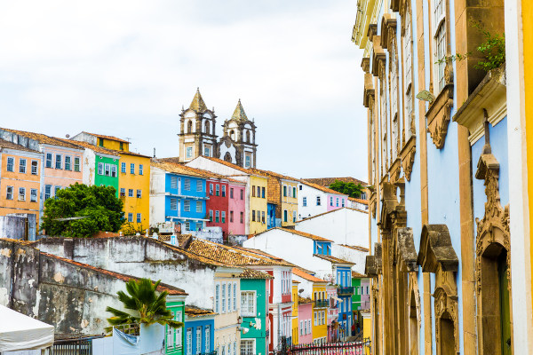 Foto do centro histórico da cidade de Salvador, Bahia, Brasil.