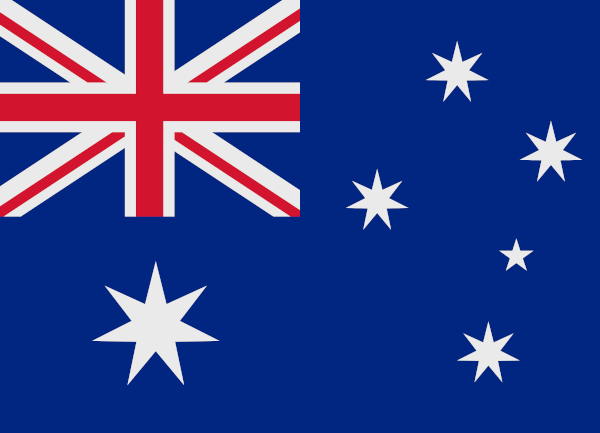 Bandeira da Austrália. Bandeira da Austrália.
