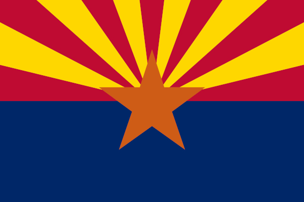Bandeira do estado do Arizona. Bandeira do estado do Arizona.