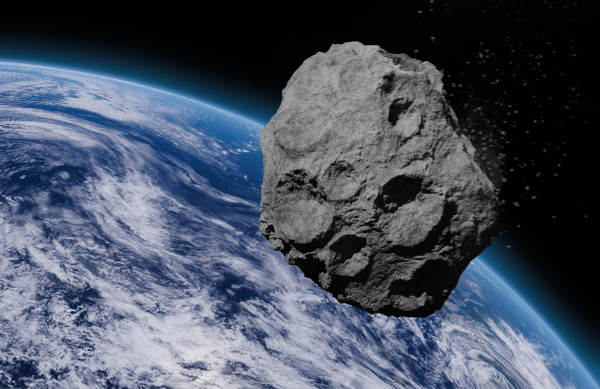Asteroide no espaço, próximo à Terra. Asteroide no espaço, próximo à Terra.